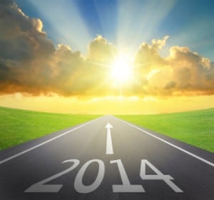 Forward to 2014 new year concept