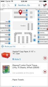Staples iPhone app interactive store map