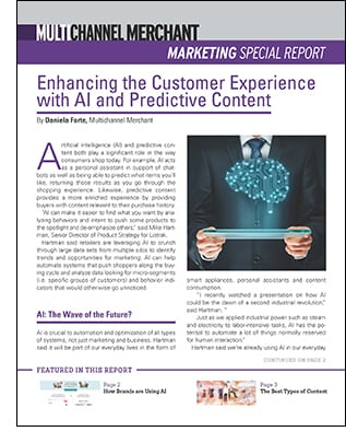 Enhancing the Customer Experience with AI and Predictive Content