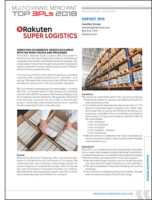 Rakuten Super Logistics Company Profile