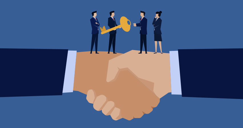 ecommerce company acquisition handshake feature