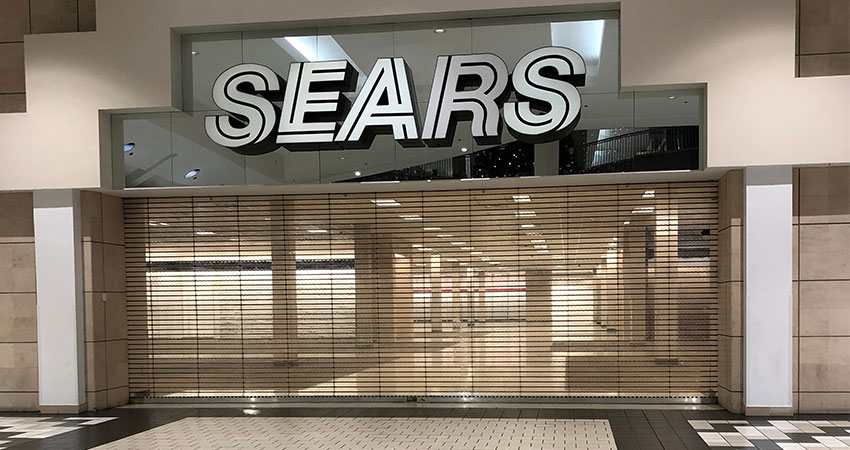 empty Sears in mall