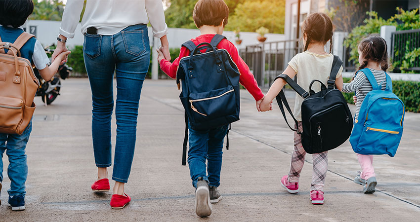 back-to-school mom + kids