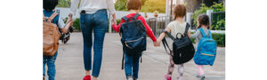 mom + kids back to school