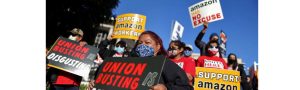 Amazon protesters LA hero