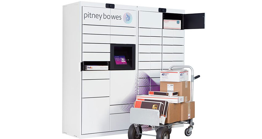 Pitney Bowes smart lockers feature