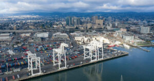 supply chain, Port of Oakland aerial feature