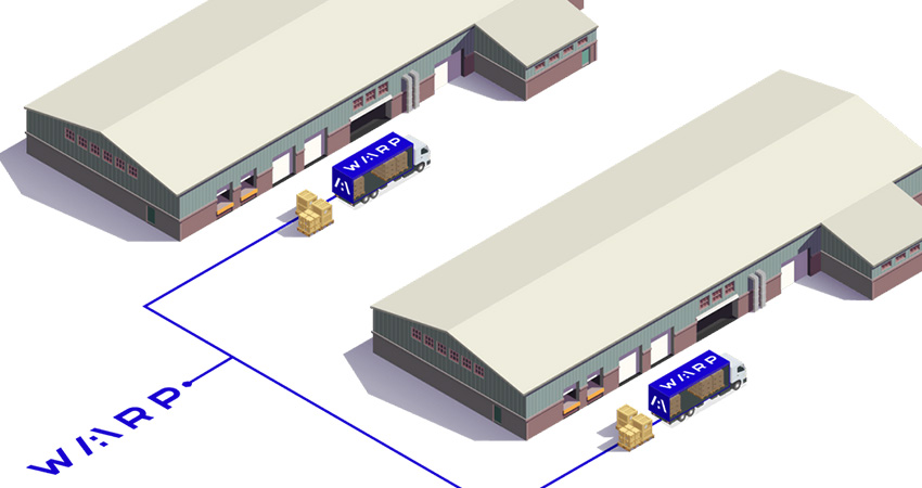 Warp LTL warehouse-to-warehouse transfer illustration feature